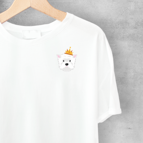 LuandZu Pánské Tričko Bílé Westík Westie West Highland White Terrier Design Dyzajn Móda Dámské Princezna Dětské Princess Tričko s Westíkem Dámské tričko s westíkem